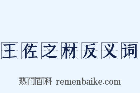 王佐之材反义词是什么意思的图片